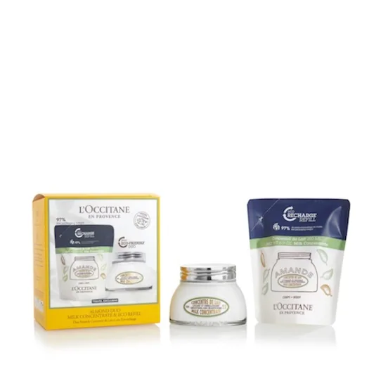 L'Occitane Almond Duo Milk Concentrate & Eco-refill 2x200ml