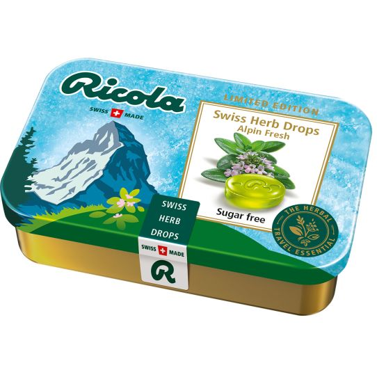 Ricola Alpin Fresh Sugarfree Herb Drops Tin 75g